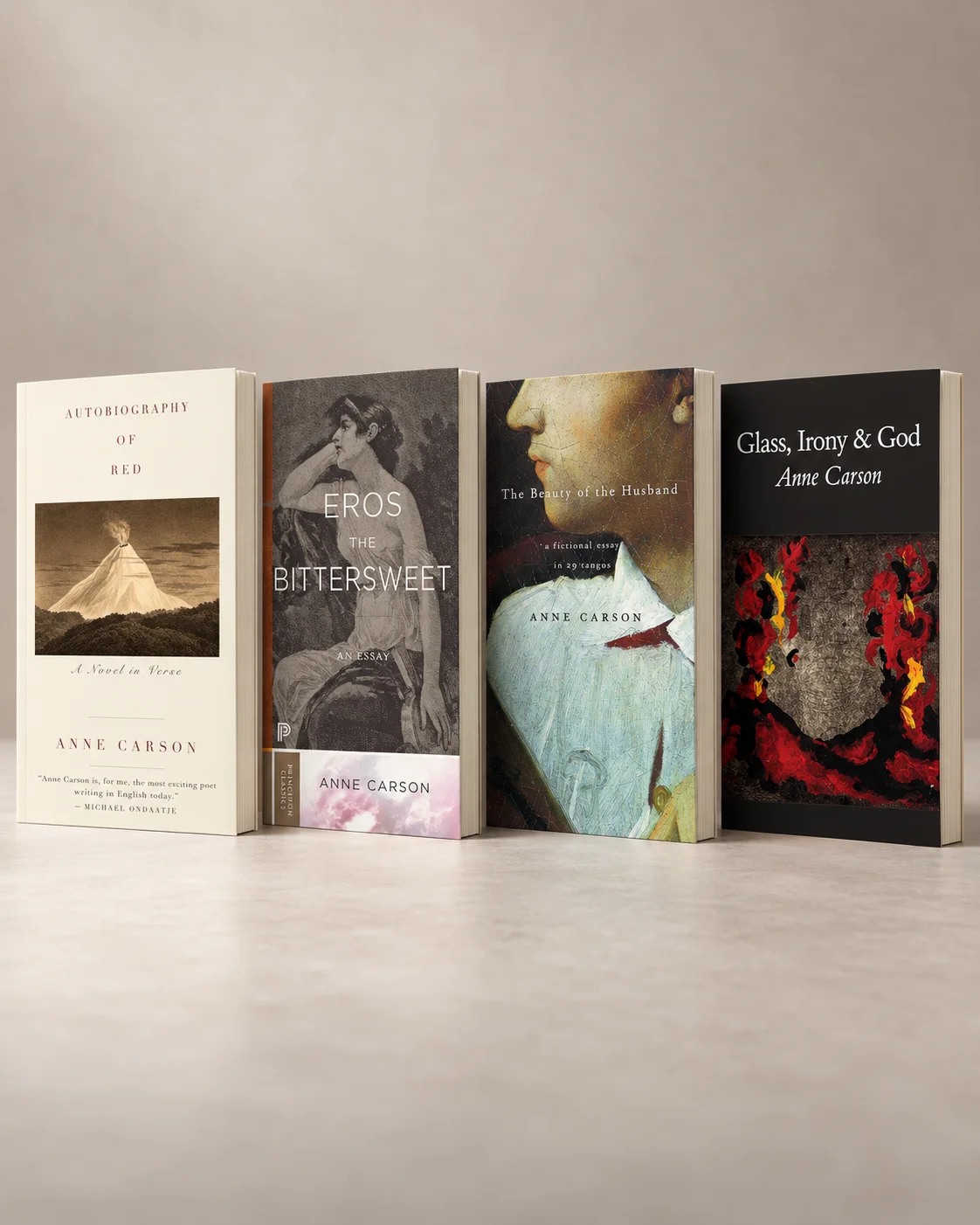 Anne Carson Set of 4 Books Combo: Autobiography of Red, Eros the…